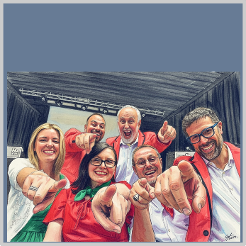 Foto. Vox Italica "Diteggiatura" rielaborata come disegno.